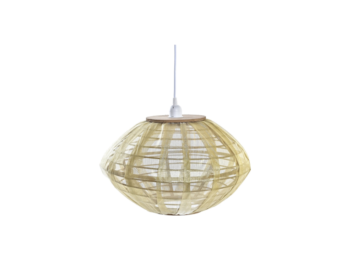 Luminária de Teto em Bambu Marrom Natural, 42x42x26cm ALEXANDRA HOUSE LIVING