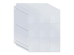 Pacote Com 10 Unidades, Bolsas Plásticas Para Cartas Colecionáveis​​, Protetores De Cartas Com 9 Compartimentos, Transparentes E Com Efeito Fx