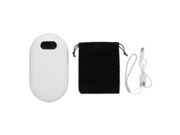 Aquecedor Mão Bateria Portátil Usb Branco