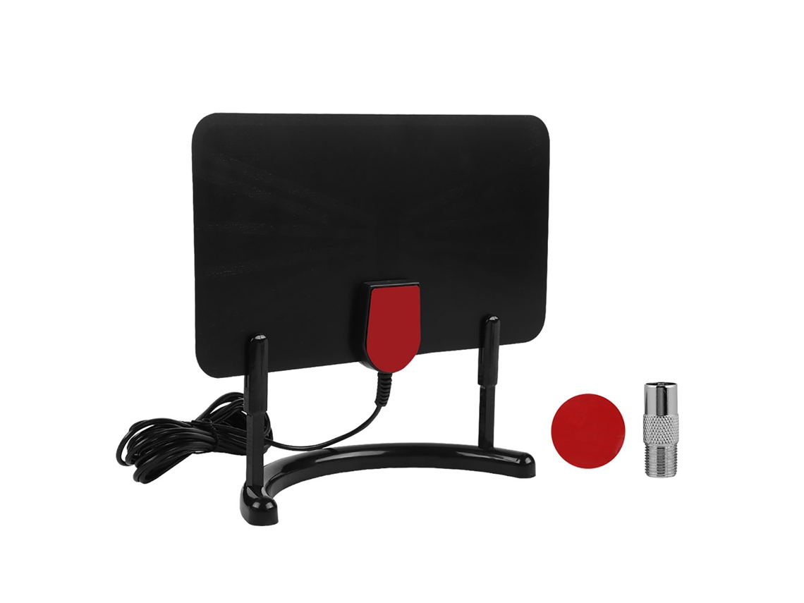 Antena Interna Digital Atsc Amplificada Para Hdtv 1080p/4k Com Suporte