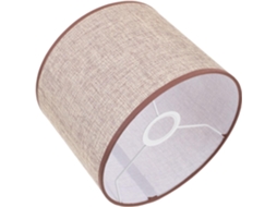 Abajur de Cabeceira Multifuncional de Linho Cor Café, 22 Cm, Estável, para Uso Doméstico e no Escritório, Iluminação Suave. SFUSHOS