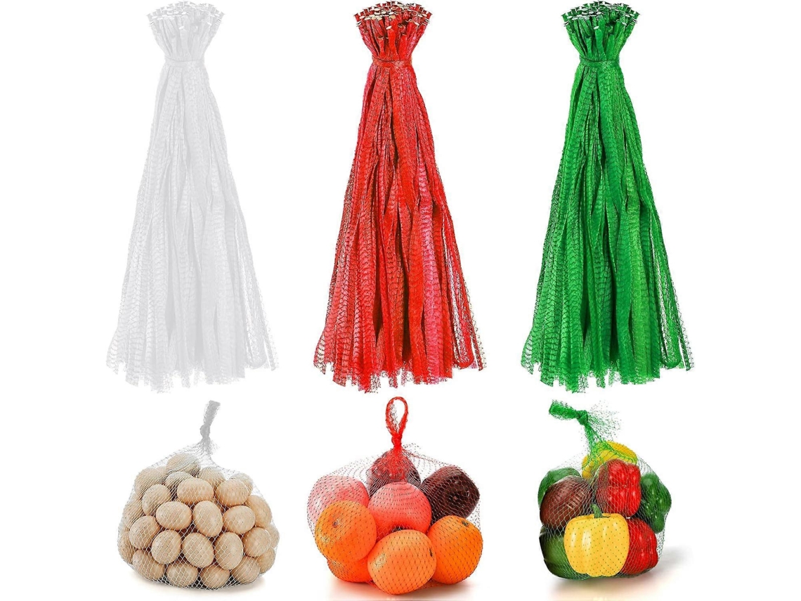 Sacolas De Malha Plástica Reutilizáveis, 23 Polegadas, Para Armazenamento De Alimentos--