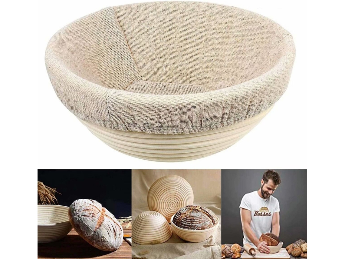 Cesto Banneton Para Pão Artesanal, Formato Redondo, Para Massa Madre, Fermentação Natural E Padaria Doméstica