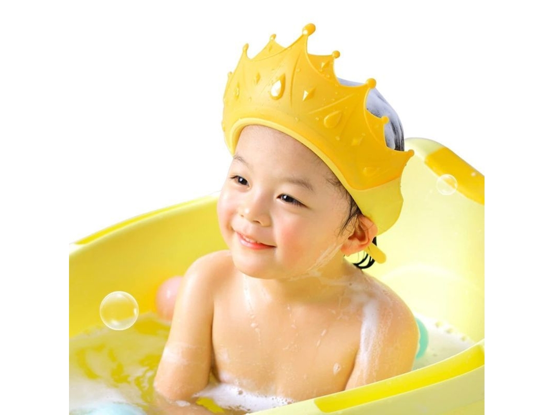 Gorra De Banho Para Bebês Gorro De Shampoo Ajustável Tapa Shampoo Corona Suave Para Crianças