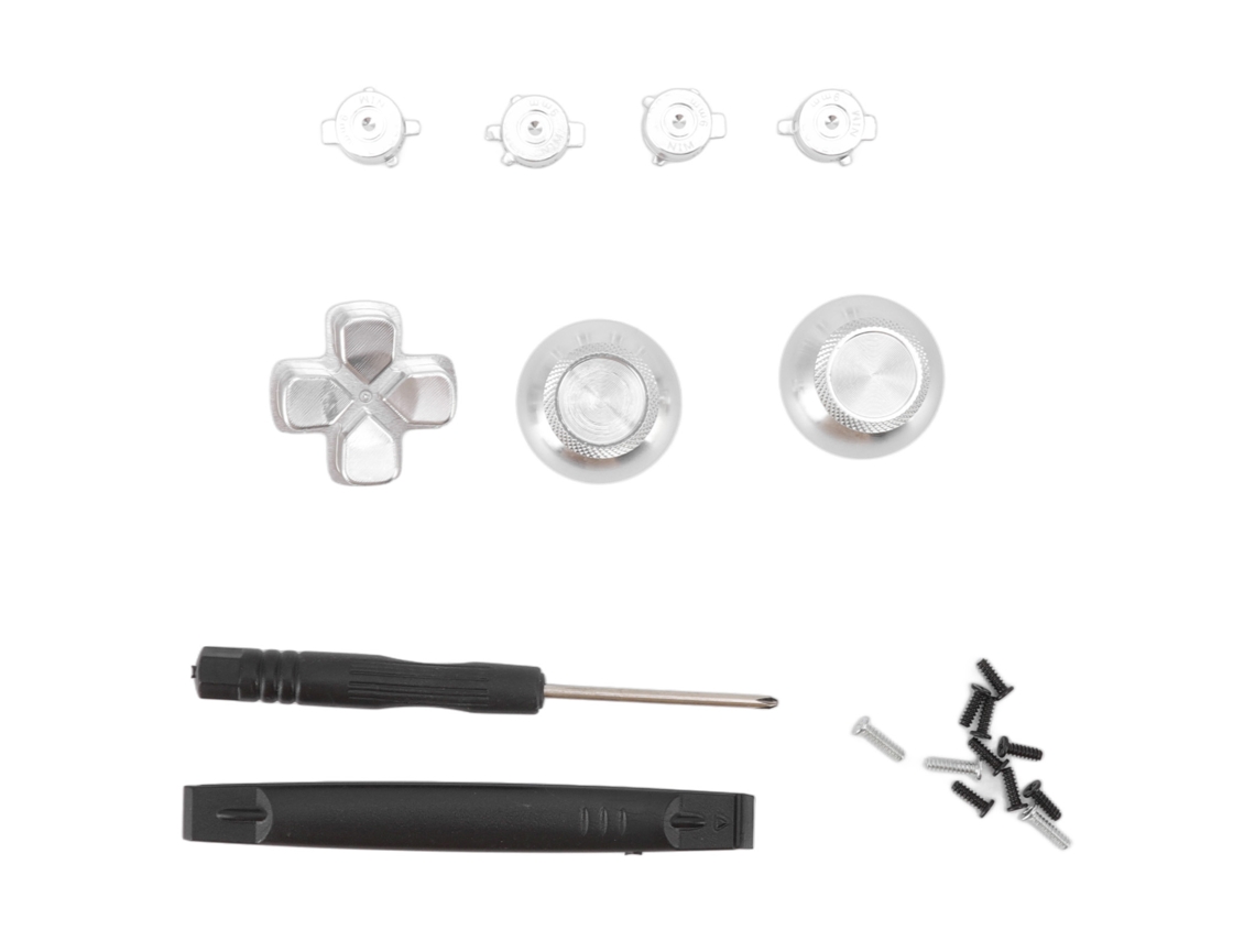 Kit Botões Dpad Alumínio Ps5 LAXISCREED Prata