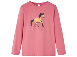 T-shirt De Manga Comprida Para Criança Rosa-velho 128