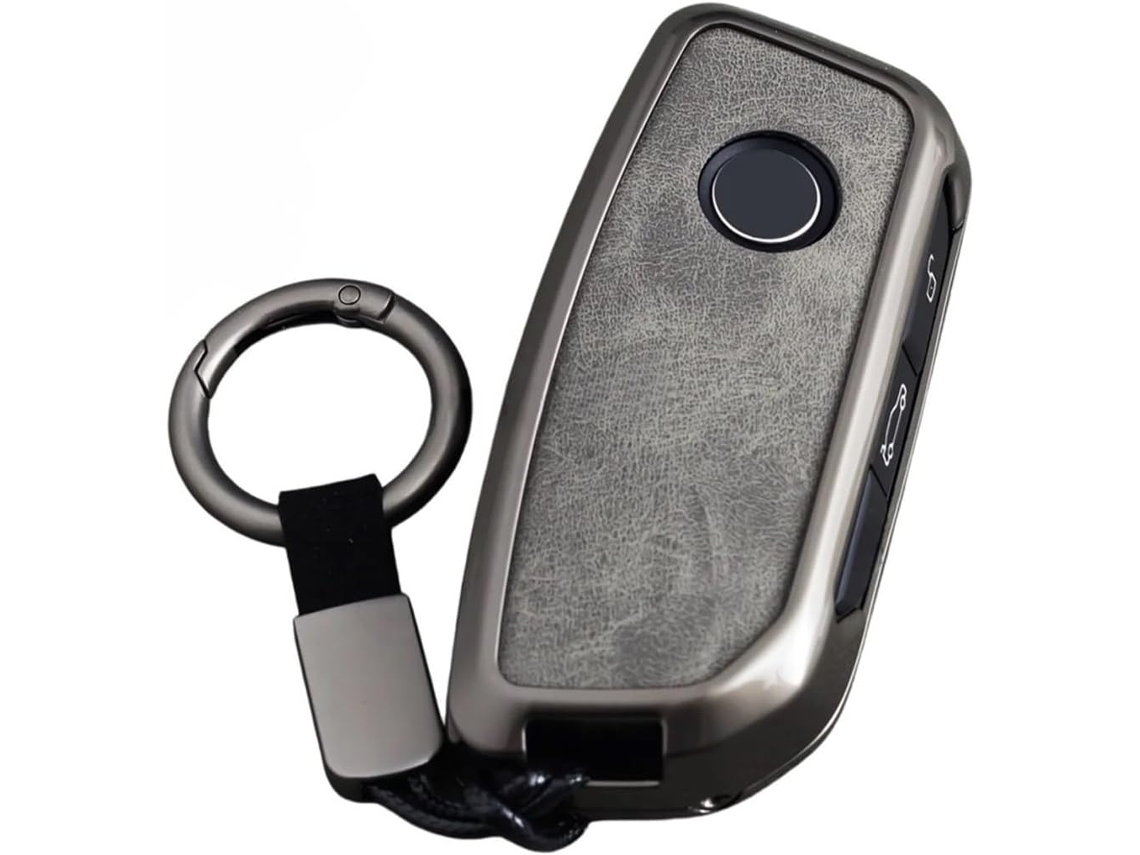 Capa Para Controle Remoto De Carro Em Couro E Metal, Com Chaveiro, Compatível Com Bmw 530i, 540i, 740i, X1, X2, X5, X6