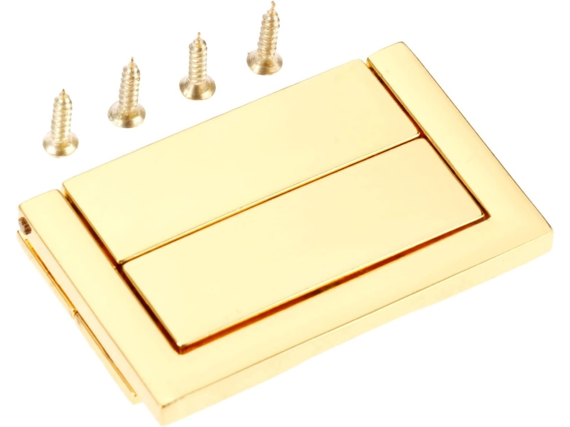 Fecho De Liga Zinco Dourado Com Fivela Dourada, Clipe De Fixação Para Móveis, Joias, Caixas De Presente E Baús
