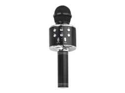 Microfone de Capacitor Sem Fio EOOCOO com LED e alto falante