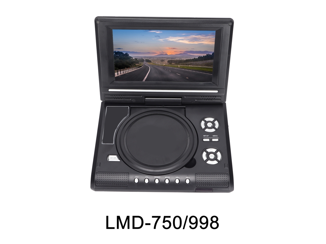 Aetheria reprodutor Dvd Portátil Hd com Tela 270° Giratória e Controle Remoto Usb Lmd 750 Plug Uk
