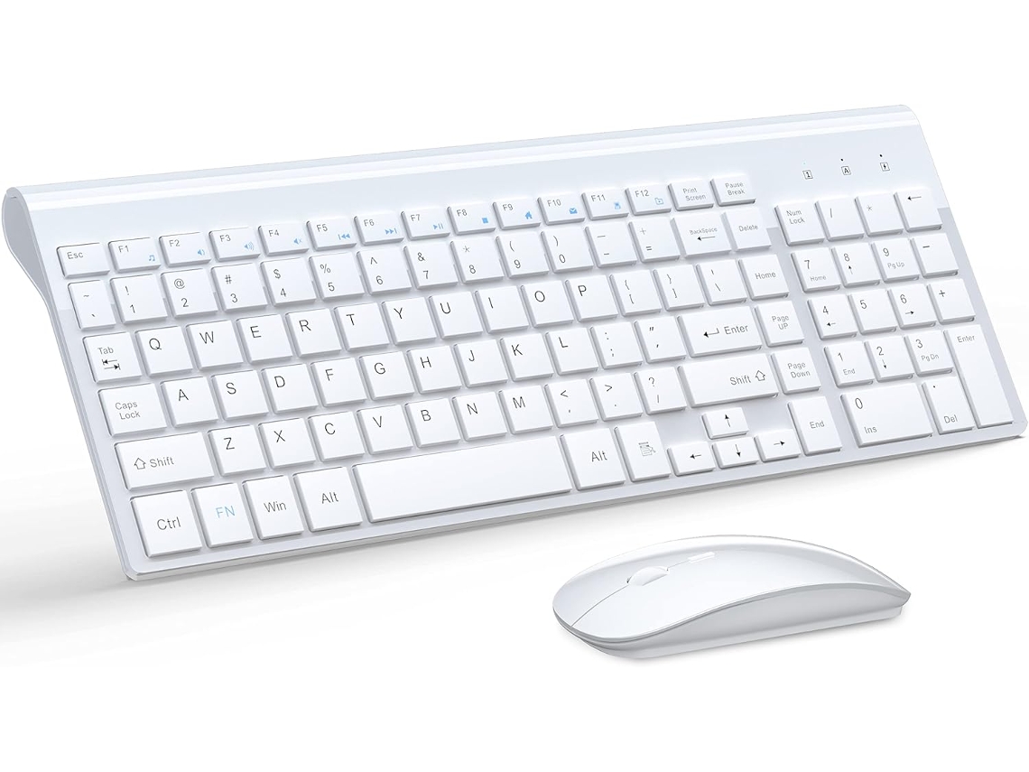 Mouse E Teclado Usb Compactos E Silenciosos De 2,4 Ghz Com Mecanismo De Tesoura E Proteção. Aquaforge