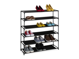 Sapateira Com Prateleiras De Tecido E Design Compacto