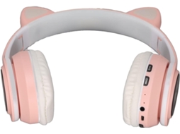 Fones De Ouvido Com Orelhas Gato Brilhantes, Sem Fio, Dobráveis E Fofos Para Crianças, Com Design Elegante, Luzes De Led
