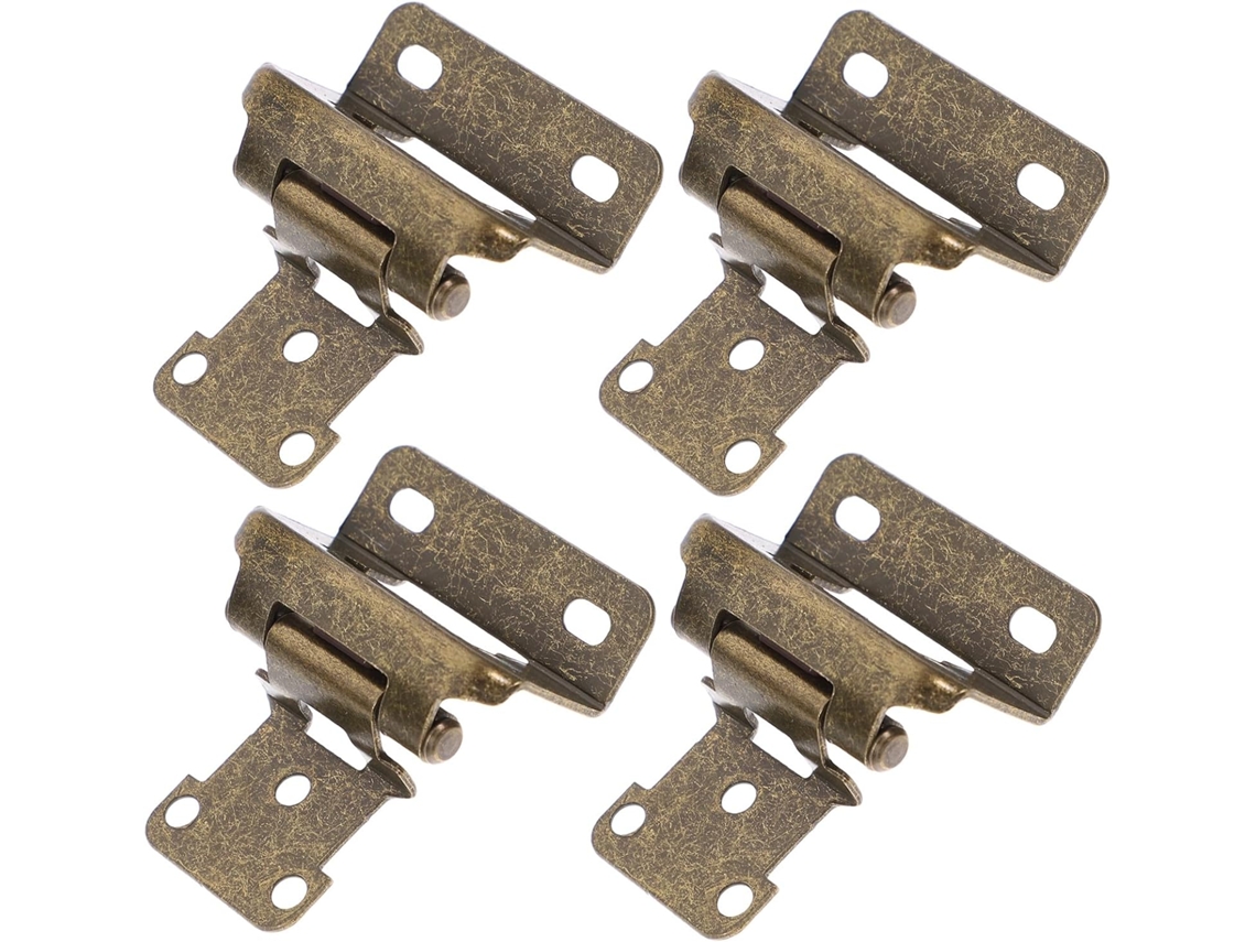 Dobradiças Decorativas Douradas Para Portas De Armário Com Fechamento Automático, 4 Peças