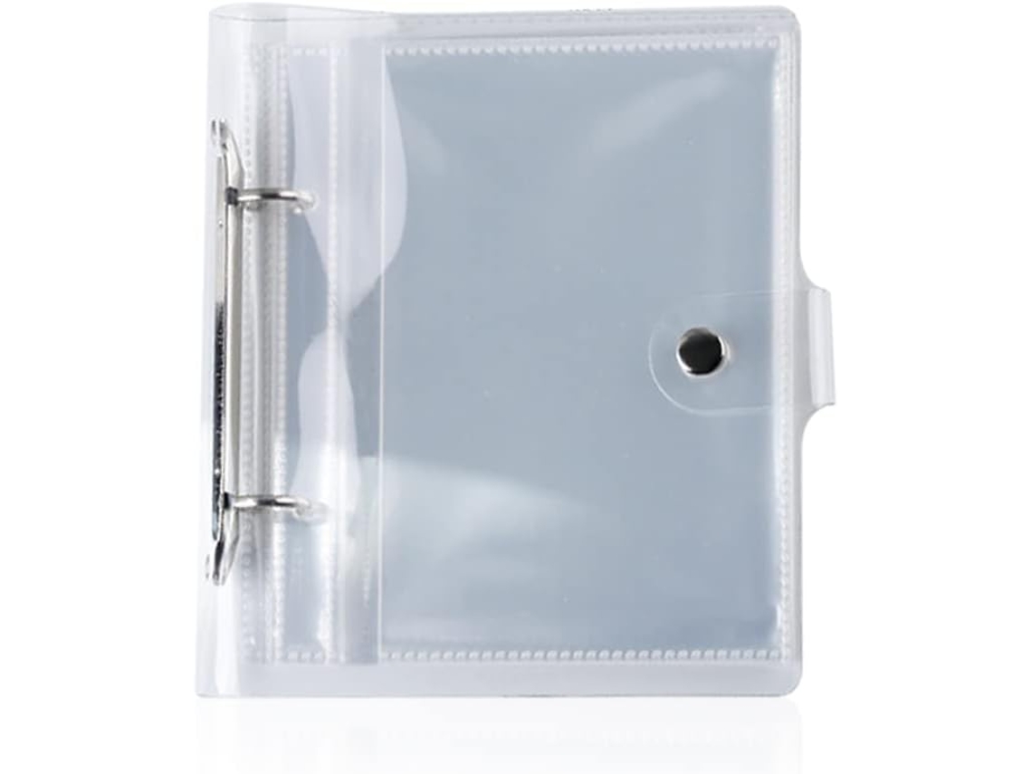 Álbum de Fotos Pequeno e Transparente, Livro de Folhas Soltas com 25 Páginas Internas, Capacidade para 50 Fotos BRILVIBERA