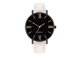 Reloj De Pulsera De Aleación Con Dial Redondo Analógico De Cuarzo Para Mujer Y Hombre (blanco)