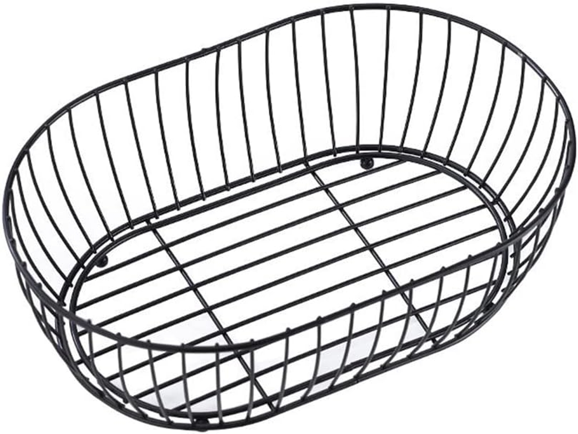 Bandeja Para Servir Pão E Alimentos, Em Ferro, Cor Preto, Para Frutas, Sobremesas, Lanches E Mesa De Cozinha
