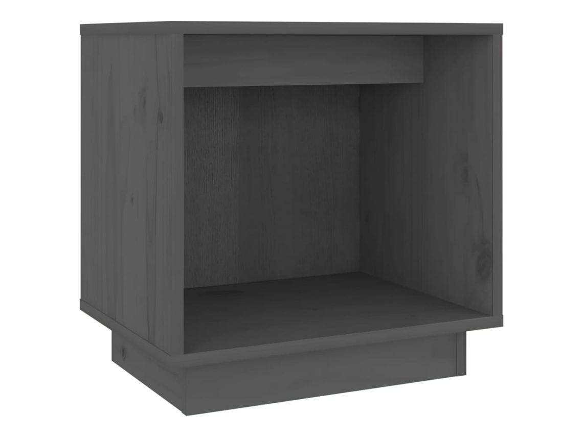 Mesa Cabeceira MAISON EXCLUSIVE Madeira de Pinho Maciça Cinza 40x30x40 cm