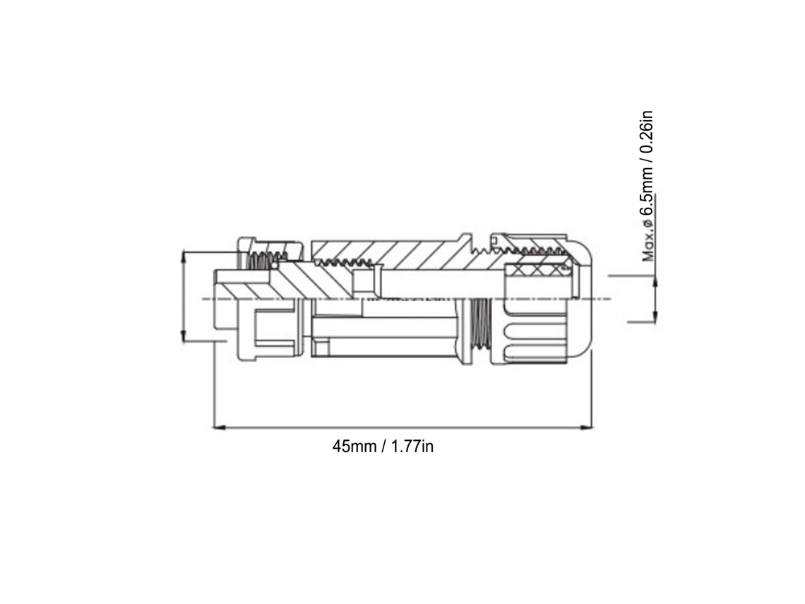Laxiscreed Conector Industrial Ip67 À Prova D'água Com 4 Pinos Para Uso Profissional