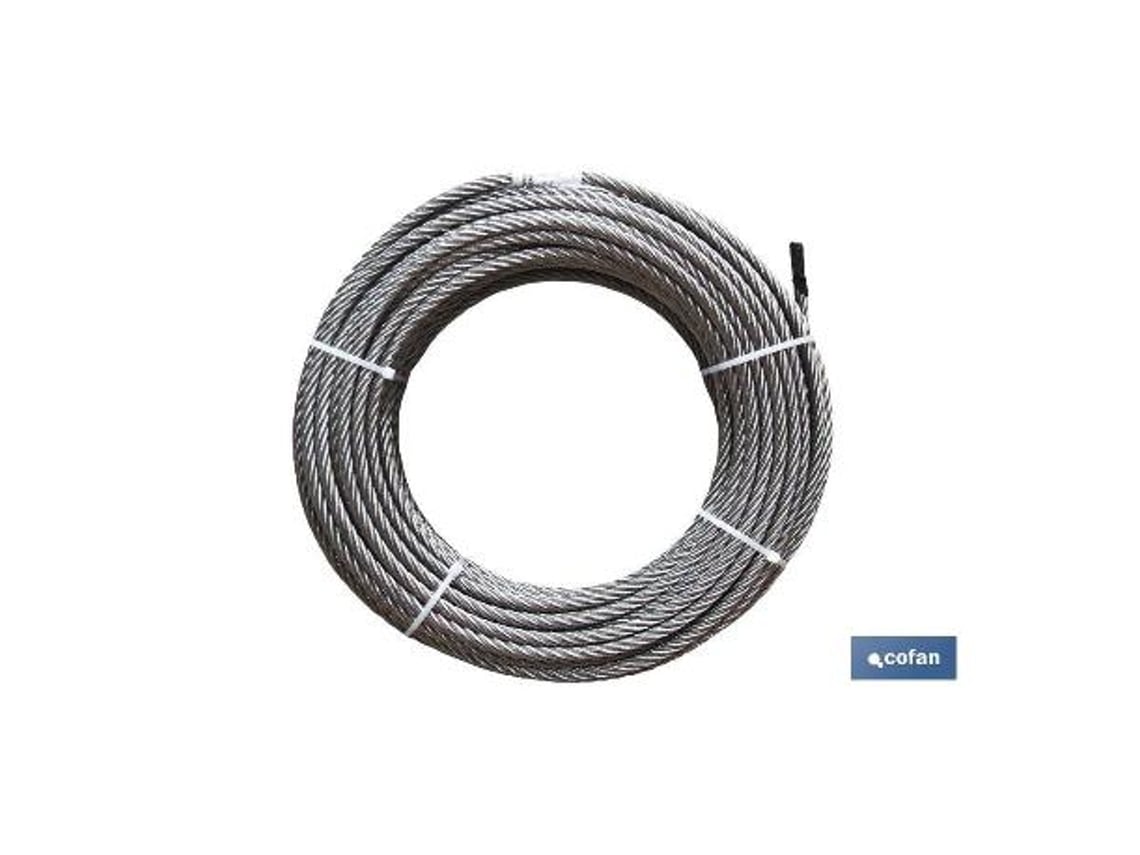 Rollo cable galvanizado 50 mts. 6mm.