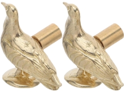 Conjunto De 2 Puxadores Genéricos Para Armários Cozinha Em Latão Dourado Com Design Vintage Pomba Fácil Instalação Faça