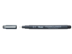 Caneta esferográfica preta PENTEL Pointliner 12 peças