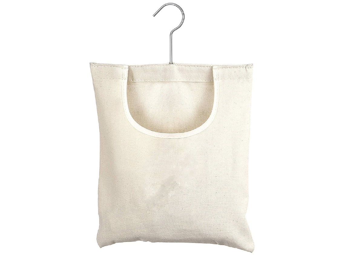Saco de Lona para Guardar Roupas com Prendedores, Lavável e com Suporte para Pendurar, Ideal para Casa, Jardinagem e Organização de Roupas. MDUG