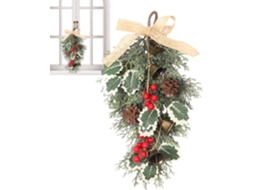 Decoração De Natal Para Porta: Pinhas Com Frutos Vermelhos |