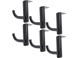 Crochets De Support Finition Soigneusement Polie Pour Casque Noir En Plastique Lote De 6 Organizadores Para