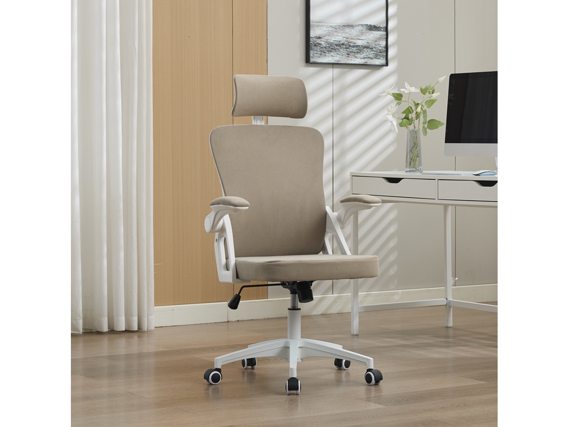 Cadeira De Escritório Em Malha Ergonômica Com Suporte Lombar E Apoio De Cabeça, Encosto Alto Executiva