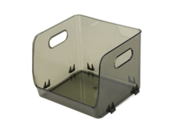 Caja De Armazenamento Transparente Empilhável Com Alça Para Escritório Verde Pet Impermeável E Antipoeira