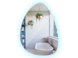 Espelho de Parede ESPELHARTE Premium com Iluminação Led (50x70 Cm Luz Fria 6500k)