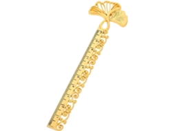 Marcador Metálico Dourado, Design Criativo E Liga Durável, Régua