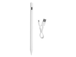 Lápiz Óptico Activo Con Punta Espiral Anti contacto Accidental para Dibujar En Pantallas Capacitivas Y Tabletas Ipad (k10 Blanco)