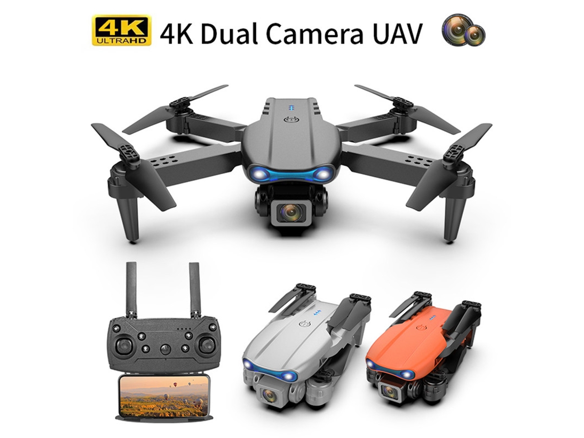 Drone Bestvite De Controle Remoto Com Câmera 4k (câmera Dupla Duração Da Bateria 15 Min Preto)