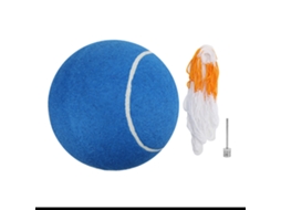Bola De Tênis Inflável Grande Borracha 20 Cm 8 Polegadas Pet Com Rede Para Brincar Azul