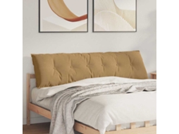 Vidaxl Travesseiro Para Costas Castanho 180 X 50 Cm