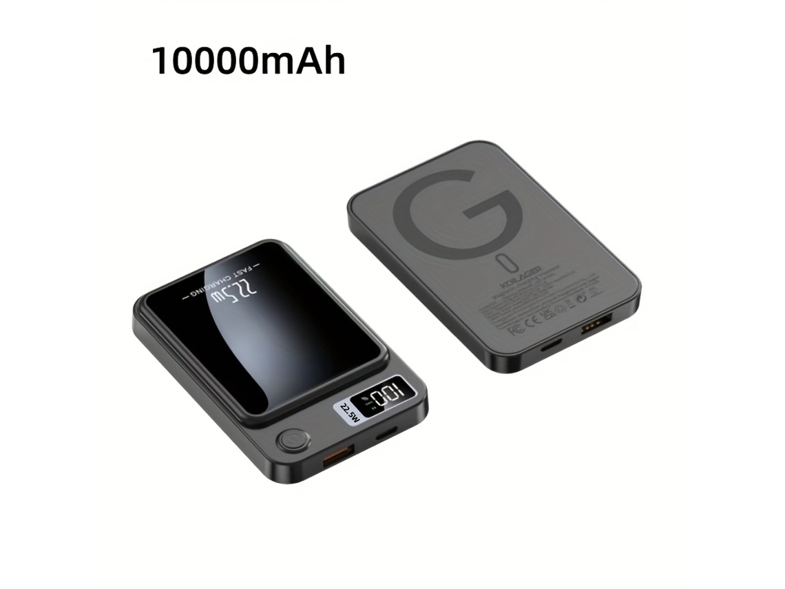 Carregador Portátil com carregamento rápido de 22,5 W e sem fio de 15 W compatível com Apple STELASPLEN