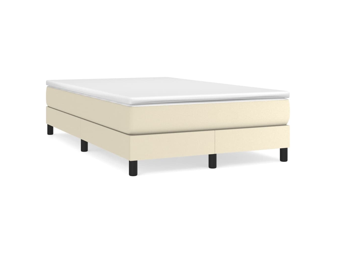 Estrutura De Cama Vidaxl Creme Couro Artificial (120 X 200 Cm)