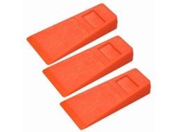 3 Peças De Cunha De Corte De Árvores De Plástico Laranja 14cm Com Pontas Ferramenta De Corte De Madeira