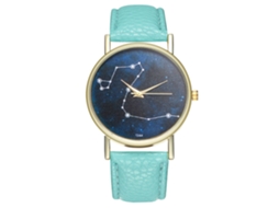 Relógio de Pulso Galaxy Watch de Quartzo com Pulseira de Couro para Uso Diário Mint