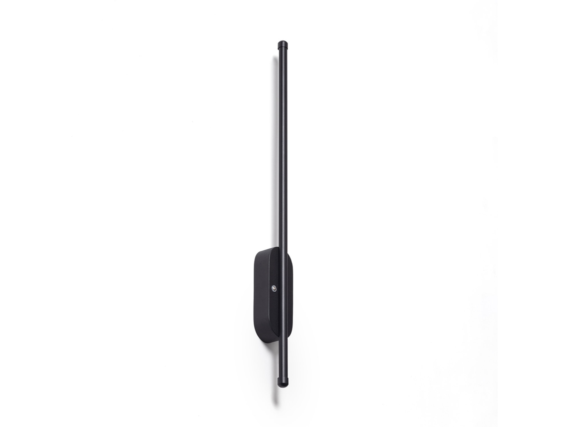 Aplique De Parede Led 3w Com Bateria Usb Recarregável Metal Aura Preto Ledkia