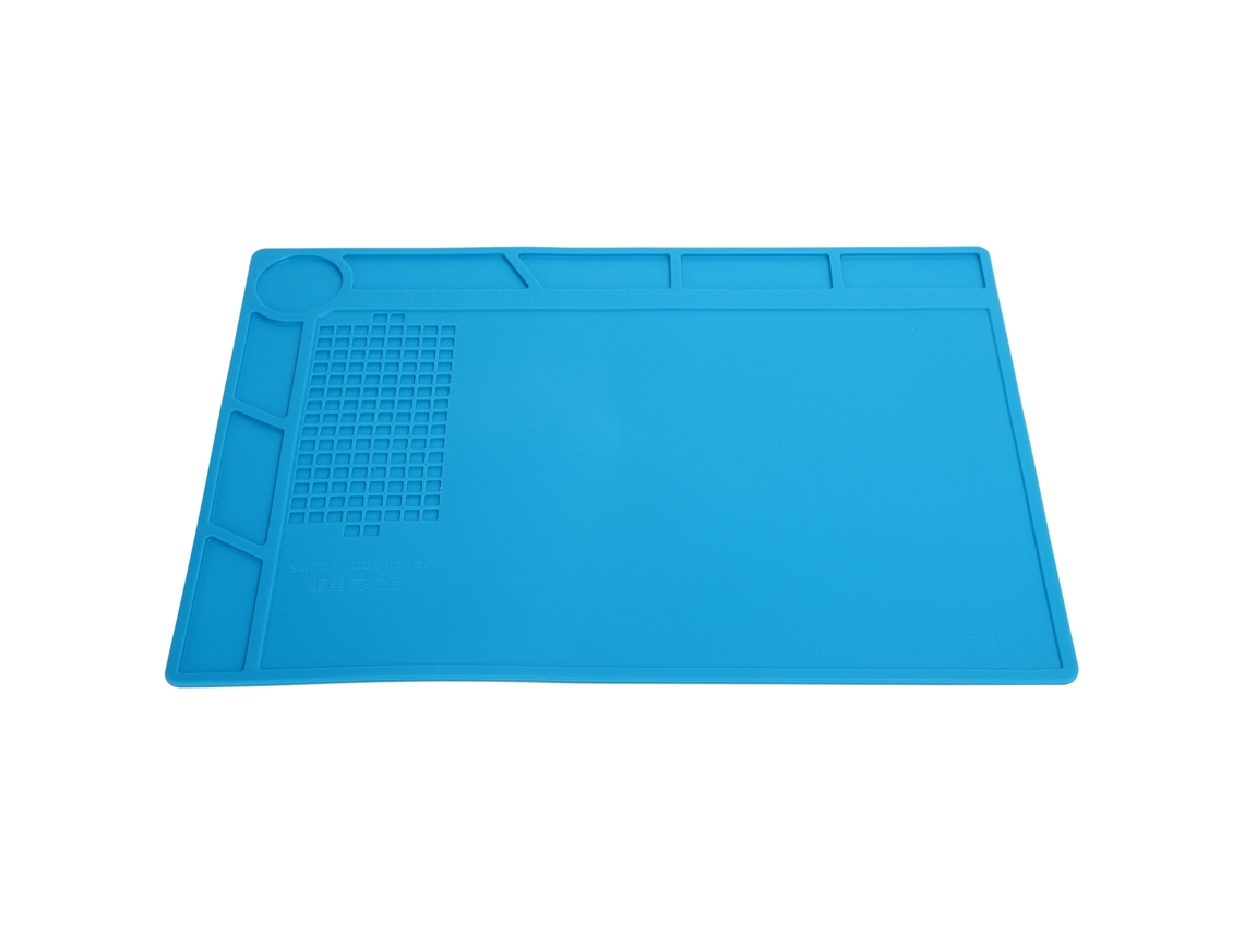Tapete De Trabalho De Silicone Resistente Ao Calor Com Superfície Antiderrapante, Tapete De Solda Com Régua De Escala Integrada E Compartimentos De Ar