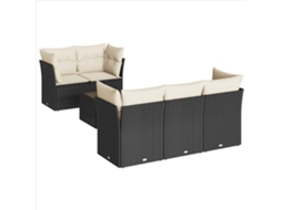 Garden Sofa Set, Garden Sofa Sets Vidaxl Preto Rattan / Vime (n/a)