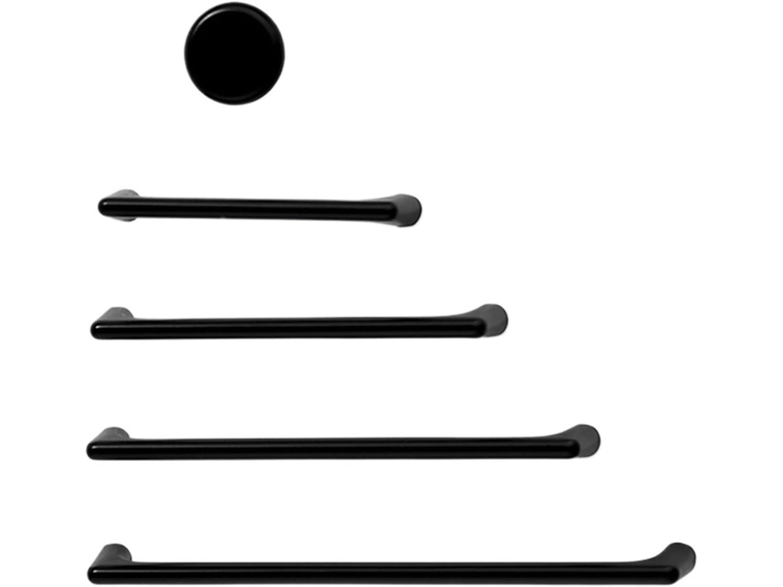 Puxadores Pretos De 96a 320mm Para Cômodas, Armários, Guarda Roupas E Portas De Gavetas 1 Peça, Preto 160mm