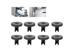 8 Rodas AQUAFORGE para Cesto Inferior de Lava louças, compatíveis com Dishlex