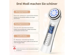 Massageador Facial Yizhood 5 Em 1 Aparelho Ultrassônico De Fotorejuvenescimento Radiofrequência E Fototerapia Led Antirrugas E