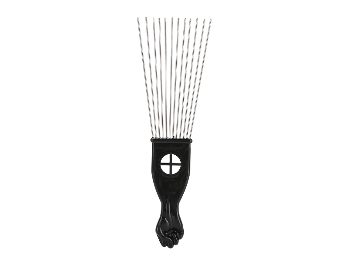 Pente de plástico com dentes largos, modelo 2026, anti-emaranhamento, ideal para cabelos cacheados e afro com óleo.