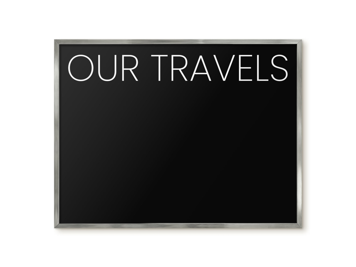 Quadro magnético de parede Nossas Viagens para o quarto Espelharte (80x60 cm)