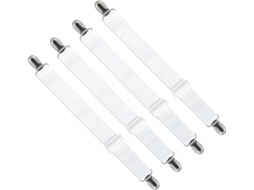 Lurelia Fivelas Para Lençol Metal Plástico Ajustável Elástico Seguro Colcha Colchão Cobertor Branco Reforçados